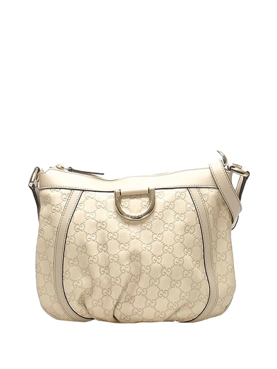 Pre-owned Gucci Abbey D-ring Ssima Crossbody Bag In White