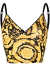 VERSACE CROPPED BAROQUE-PRINT CAMISOLE