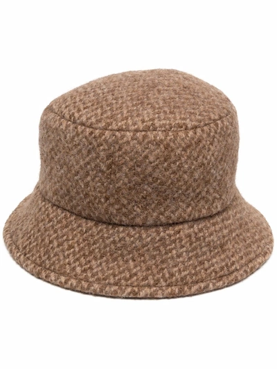 Isabel Marant Brown Wool Denji Bucket Hat