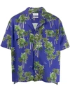 RHUDE PALM TREE-PRINT SHIRT