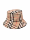 Burberry Check-print Bucket Hat In Brown
