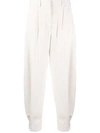 Fabiana Filippi Wool-flannel Tapered-leg Trousers In Neutrals