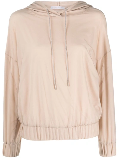 Fabiana Filippi Drawstring-hooded Jumper In Neutrals