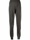 Fabiana Filippi High-waist Knitted Track Trousers In Green