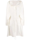 Jil Sander Logo-print Technical Raincoat In Neutrals