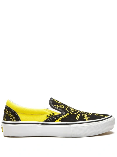 Vans X Spongebob X Gigliotti Skate Slip-on Sneakers In Black