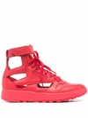 Maison Margiela Men's X Reebok Classic Leather Tabi High-top Sneakers In Red