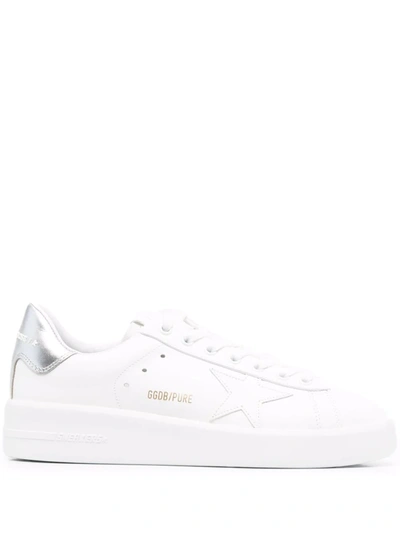 Golden Goose Pure Star Sneakers In White Leather