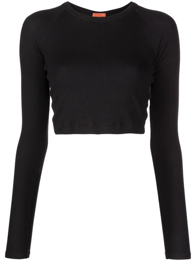 Alix Nyc Coles Jersey Cropped Top In Black