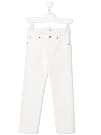 Bonpoint Teen Straight-leg Cotton Jeans In White