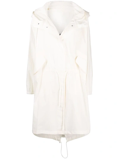 JIL SANDER LOGO-PRINT HOODED RAINCOAT