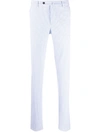 Pt01 Pinstripe-pattern Chinos In White