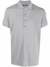 BALMAIN BRANDED-COLLAR POLO SHIRT