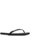 Michael Kors Monogram-print Flip Flops In Black