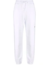 Msgm Logo-print Cotton Track Pants In White