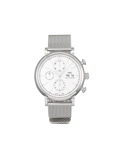 Iwc Schaffhausen Iw356506 Portofino Stainless-steel Chronograph Watch In Silver