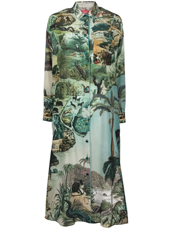 F.R.S For Restless Sleepers Elone floral-print maxi dress - Orange