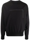 Alchemy Contrast-stitching Crewneck Sweatshirt In Black