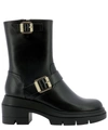 Stuart Weitzman Ryder Leather Ankle Boots In Black  