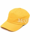 Alexander Mcqueen Logo Embroidered Cap In Lemon Ivory