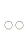 Maison Margiela Silver Semi-polished Hoop Earrings In Silver