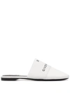 Givenchy Woman 4g Flat Mules In White Leather In White