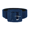 Beltbe Navy Blue Square Buckle Belt In Buckle
