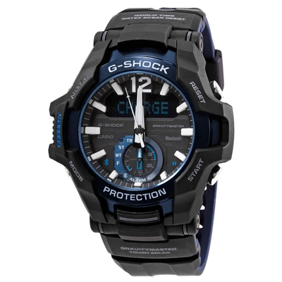 Casio G-shock Gravitymaster Alarm World Time Quartz Analog-digital Mens Watch Grb100-1a2 In Black