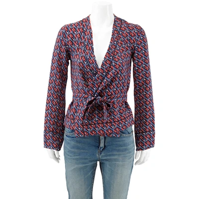 Giuliva Heritage Collection Giuliva Heritage Ladies Fashion Womens Amanda Jacket-red & Blue In Multicolor 1
