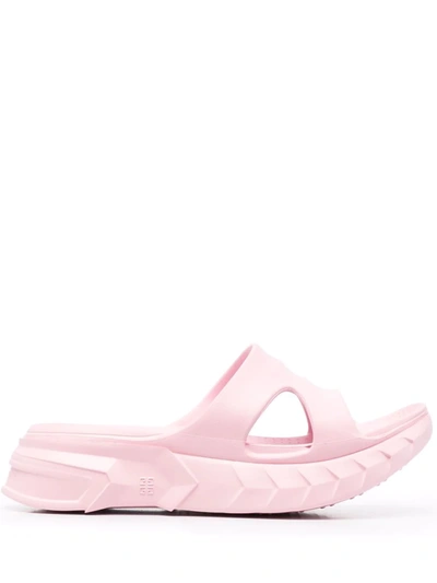 Givenchy Womens Pink Marshmallow Rubber Slider Sandals 4
