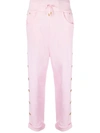 BALMAIN BUTTON-EMBELLISHED TRACK trousers
