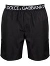 DOLCE & GABBANA LOGO-WAISTBAND SWIM SHORTS