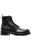 Valentino Combat Boot Vl7n City In Leather In Black
