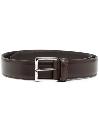 Anderson's Formal Plain Leather Belt In Braun