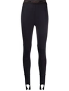 Ambush Stirrup High-waist Leggings In Schwarz