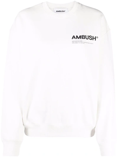 Ambush Logo-print Sweatshirt In Weiss