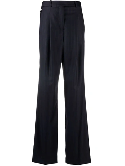 Fabiana Filippi High-waisted Pinstripe Trousers In Blau