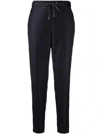 Fabiana Filippi High-waisted Tapered Trousers In Blue