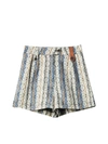 LOEWE STRIPE ANAGRAM JACQUARD SHORTS,S359331XDT 4985 BLUE MULTI