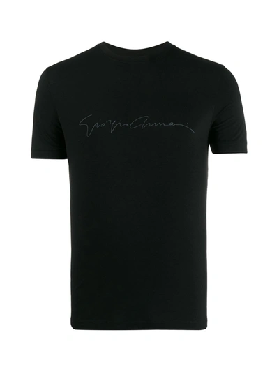 Giorgio Armani Viscose Jersey T-shirt In Black