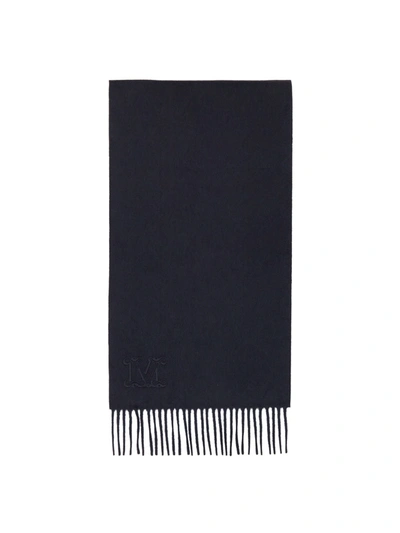 Max Mara Black Cashmere Wsdalia Scarf In Multi-colored