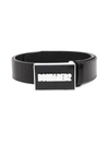Dsquared2 Black Leather Belt In Nero
