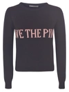 Alberta Ferretti "live The Pink" Black Sweater