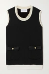Az Factory Free To Embellished Pyratex Seacell And Organic Cotton-blend Tank In Black