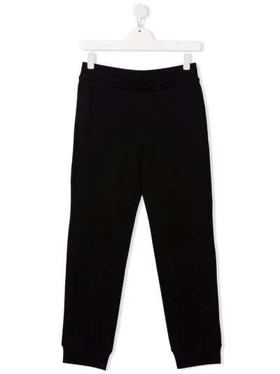 Balmain Kids' Embossed-logo Track Pants In Black