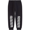 Versace Greca-print Stretch-cotton Track-pants In Black