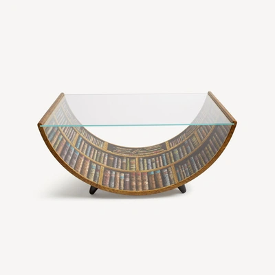 Fornasetti Curved Table Libri In Multicolour