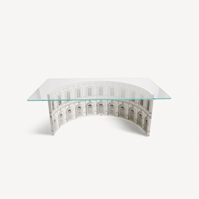 Fornasetti Amphitheatre Table Architettura In White/black