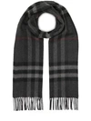 Burberry Men's Classic Check Cashmere Fringe Scarf In Grey