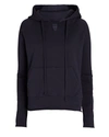 Nili Lotan Janie Hooded Cotton Terry Sweatshirt In Navy